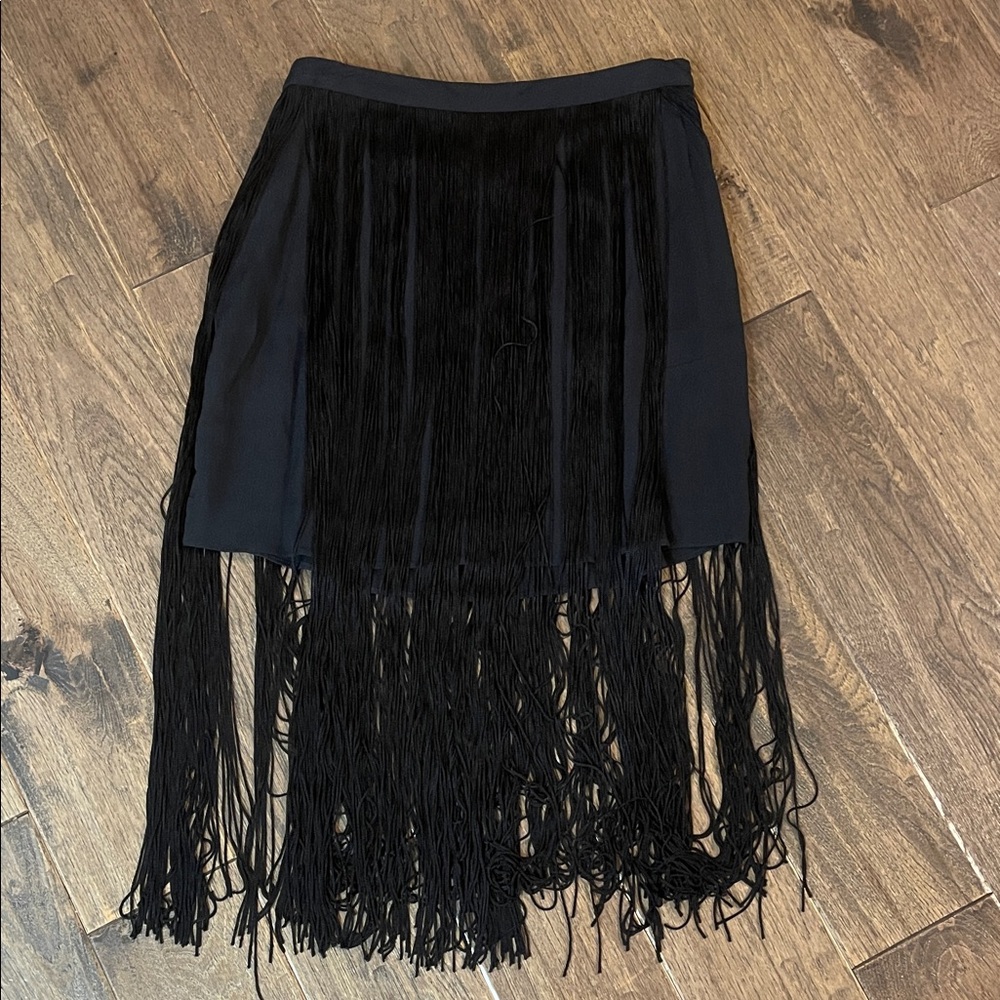 Candela Black Fringe Skirt
